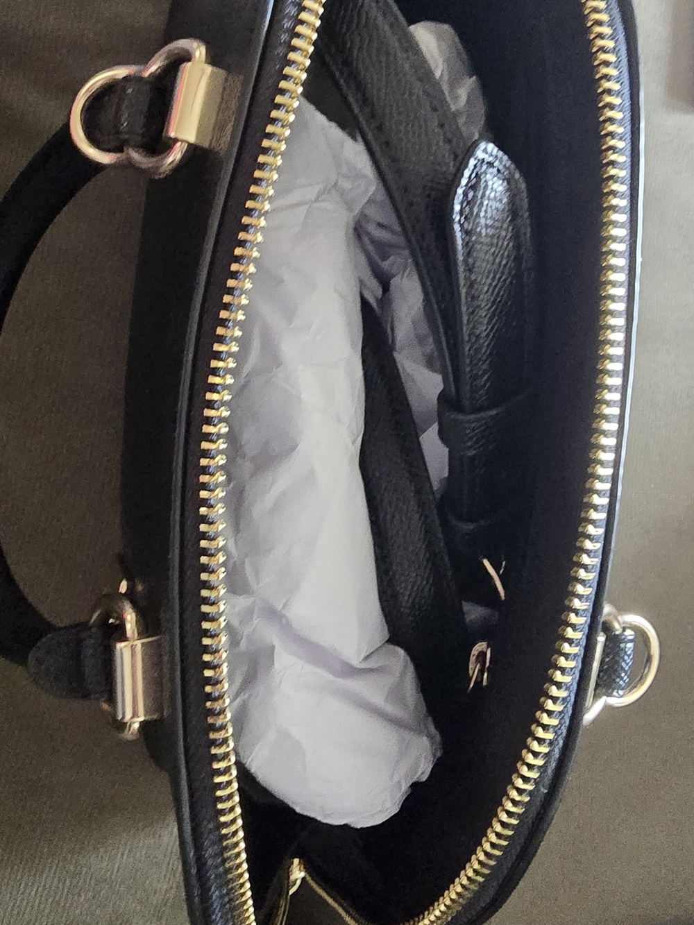 COACH - Katy Satchel / Black IM Signature Canvas - Picture 4 of 10